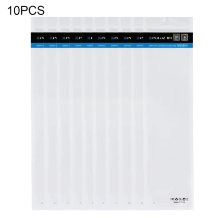 10 PCS PULUZ 34.5cm x 9cm Hang Hole Clear Front White Pearl Jewelry Zip Lock Packaging Bag(Size: S, Lengthened type)