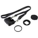 PULUZ for GoPro HERO7 Black /6 /5 Litchi Texture Genuine Leather Housing Case with Set Key Hole & Neck Strap & 52mm UV Lens(Black) - Image 6