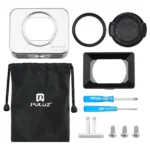 PULUZ for Sony RX0 Aluminum Alloy Protective Cage + 37mm UV Filter Lens + Lens Sunshade with Screws and Screwdrivers(Silver) - Image 8