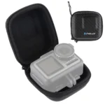PULUZ Mini Portable Carbon Fiber Storage Bag for GoPro HERO13 Black /12 Black /11 Black /10 Black /9 Black and other Similar Size Cameras