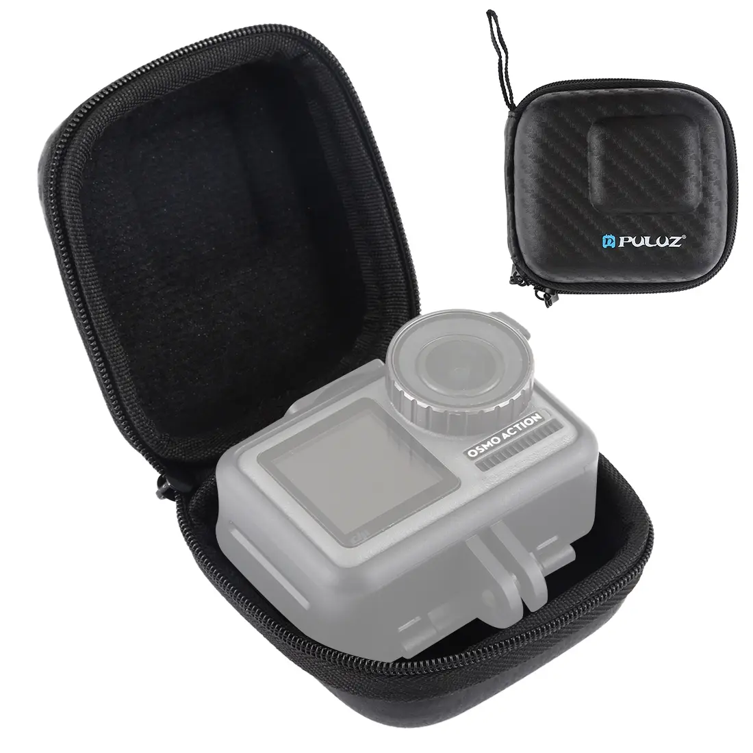 PU349 PULUZ Mini Portable Carbon Fiber Storage Bag for GoPro HERO13 Black /12 Black /11 Black /10 Black /9 Black and other Similar Size Cameras - Image 1