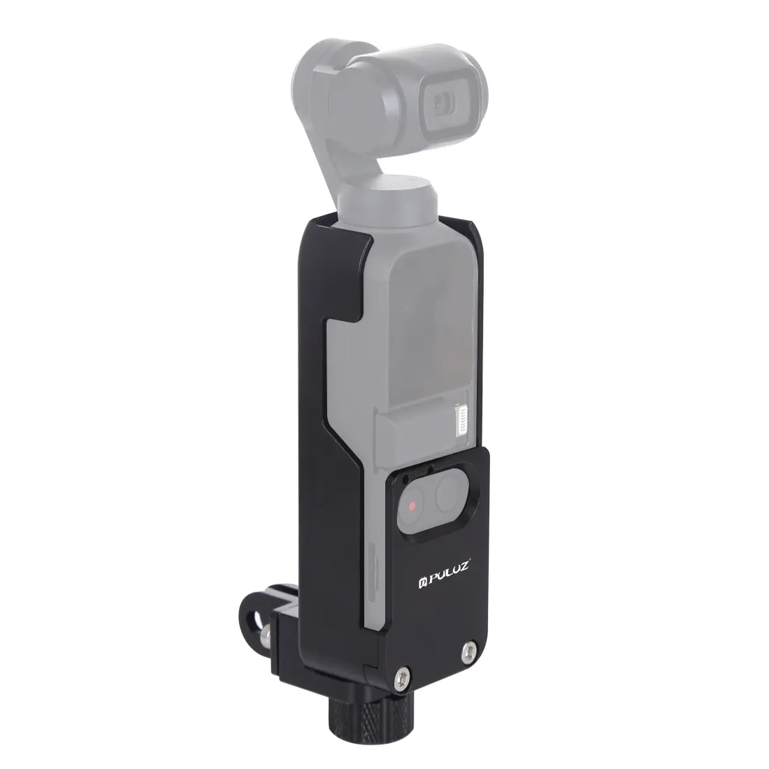 PU375B PULUZ Housing Shell CNC Aluminum Alloy Protective Cover for DJI OSMO Pocket(Black) - Image 1