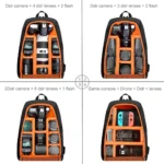 PULUZ Outdoor Portable Waterproof Scratch-proof Dual Shoulders Backpack Handheld PTZ Stabilizer Camera Bag with Rain Cover for Digital Camera, DJI Ronin-SC / Ronin-S(Black) - Image 2