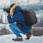 PULUZ Outdoor Portable Waterproof Scratch-proof Dual Shoulders Backpack Handheld PTZ Stabilizer Camera Bag with Rain Cover for Digital Camera, DJI Ronin-SC / Ronin-S(Black) - Image 8