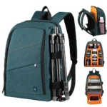 PULUZ Outdoor Portable Waterproof Scratch-proof Dual Shoulders Backpack Handheld PTZ Stabilizer Camera Bag with Rain Cover for Digital Camera, DJI Ronin-SC / Ronin-S (Blue)