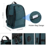 PULUZ Outdoor Portable Waterproof Scratch-proof Dual Shoulders Backpack Handheld PTZ Stabilizer Camera Bag with Rain Cover for Digital Camera, DJI Ronin-SC / Ronin-S (Blue) - Image 3