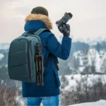 PULUZ Outdoor Portable Waterproof Scratch-proof Dual Shoulders Backpack Handheld PTZ Stabilizer Camera Bag with Rain Cover for Digital Camera, DJI Ronin-SC / Ronin-S (Blue) - Image 7