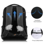 PULUZ Outdoor Portable Waterproof Scratch-proof Dual Shoulders Backpack Handheld PTZ Stabilizer Camera Bag with Rain Cover for Digital Camera, DJI Ronin-SC / Ronin-S (Black) - Image 5