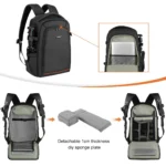PULUZ Outdoor Portable Waterproof Scratch-proof Dual Shoulders Backpack Handheld PTZ Stabilizer Camera Bag with Rain Cover for Digital Camera, DJI Ronin-SC / Ronin-S (Black) - Image 6