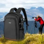 PULUZ Outdoor Portable Waterproof Scratch-proof Dual Shoulders Backpack Handheld PTZ Stabilizer Camera Bag with Rain Cover for Digital Camera, DJI Ronin-SC / Ronin-S (Black) - Image 8