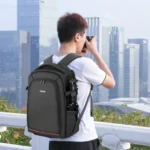 PULUZ Outdoor Portable Waterproof Scratch-proof Dual Shoulders Backpack Handheld PTZ Stabilizer Camera Bag with Rain Cover for Digital Camera, DJI Ronin-SC / Ronin-S (Black) - Image 9