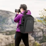 PULUZ Outdoor Portable Waterproof Scratch-proof Dual Shoulders Backpack Handheld PTZ Stabilizer Camera Bag with Rain Cover for Digital Camera, DJI Ronin-SC / Ronin-S (Black) - Image 10