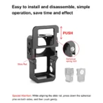 PULUZ CNC Aluminum Alloy Cage for DJI Action 2(Black) - Image 4