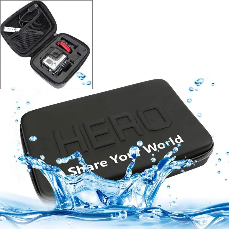 S-DLP-5263 Shockproof Waterproof Portable Travel Case for GoPro, Insta360, DJI and Other Action Cameras Accessories, Size: 16cm x 12cm x 7cm - Image 1