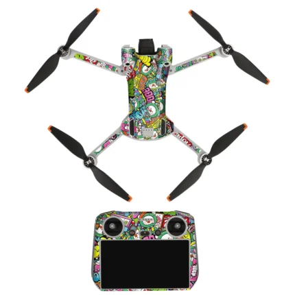 Sunnylife Drone+Remote Control Protective Sticker For DJI Mini 3 Pro RC Version(Cute Pig)