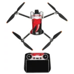 Sunnylife Drone+Remote Control Protective Sticker For DJI Mini 3 Pro RC Version(Shark Red)