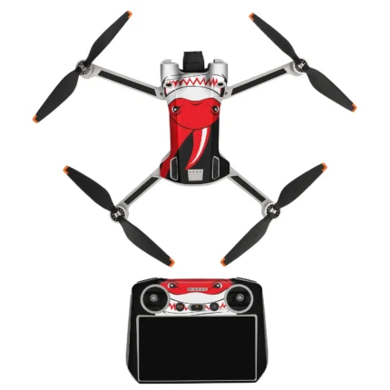 Sunnylife Drone+Remote Control Protective Sticker For DJI Mini 3 Pro RC Version(Shark Red)