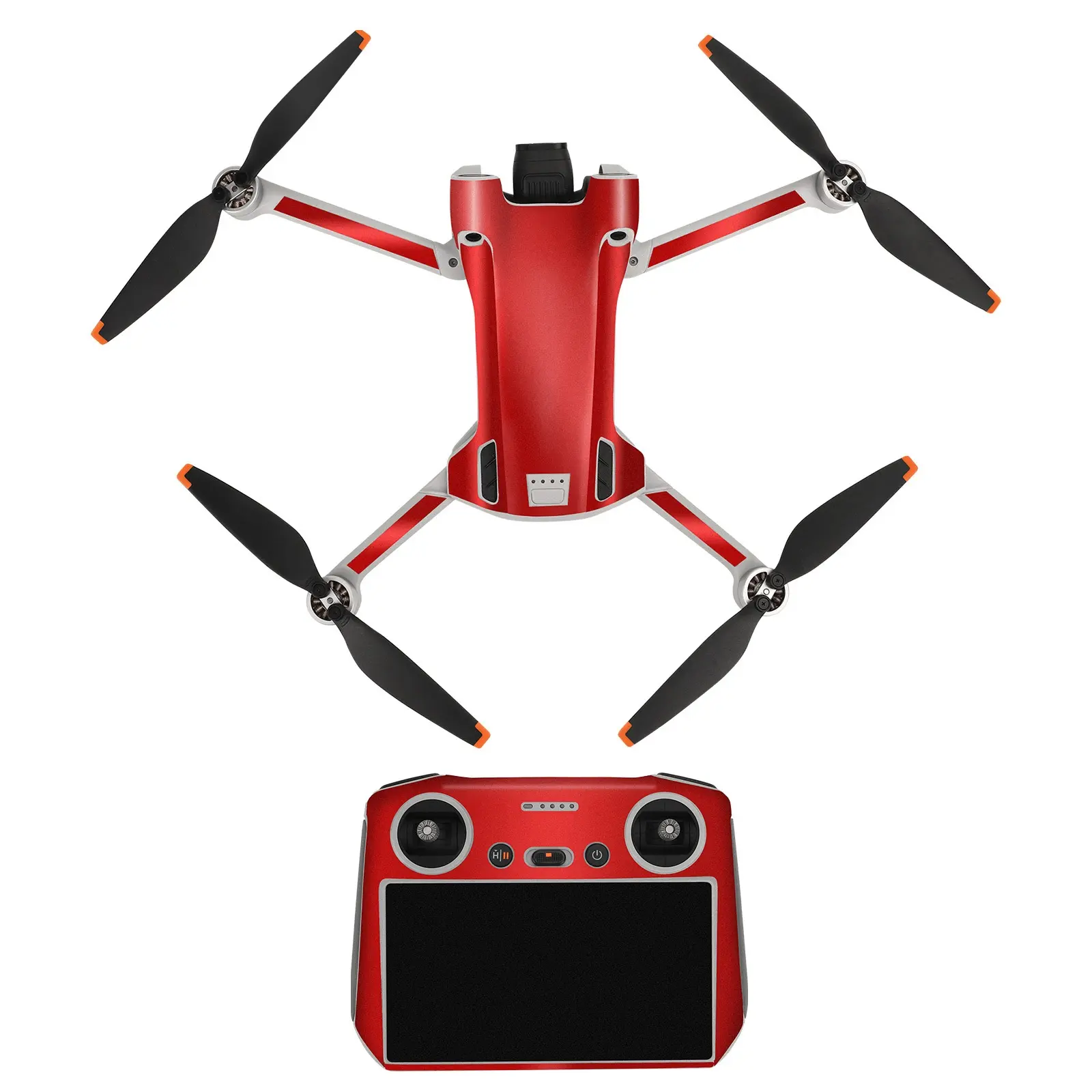 TBD0602464202I Sunnylife Drone+Remote Control Protective Sticker For DJI Mini 3 Pro RC Version(Aurora Red) - Image 1