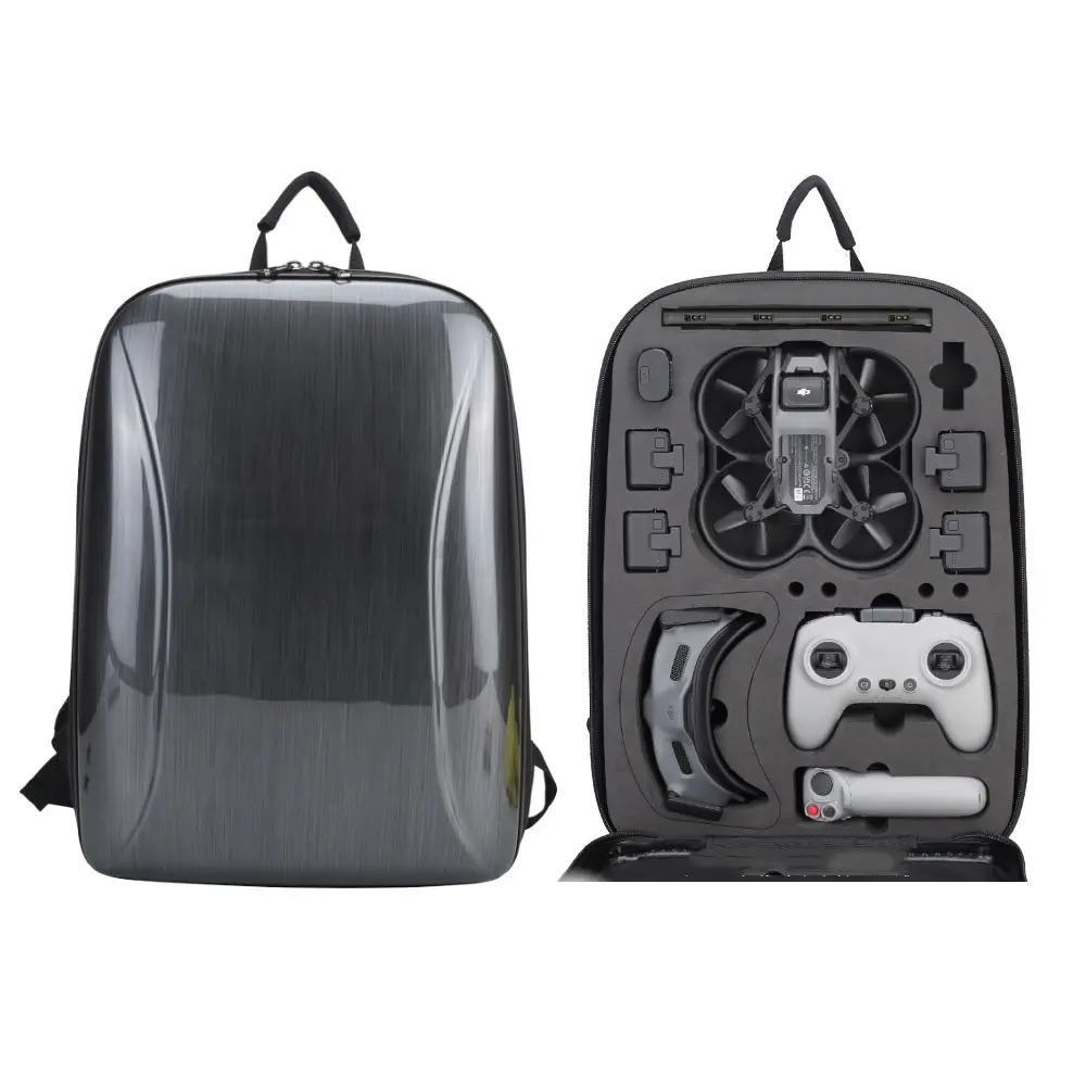 TBD0603086101A For DJI AVATA Storage Bag Hard Shell Waterproof Shoulder Bag Backpack(Brushed Gray) - Image 1