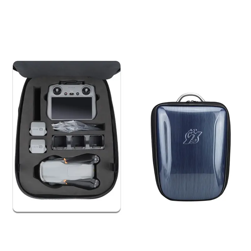 TBD0603888701B For DJI AIR 3 Hard Shell Storage Bag Portable Protective Backpack(Blue) - Image 1