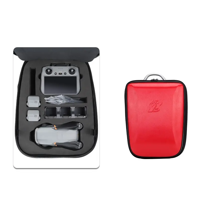 TBD0603888701C For DJI AIR 3 Hard Shell Storage Bag Portable Protective Backpack(Red) - Image 1