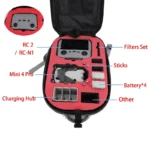 For DJI Mini 4 Pro Drone Storage Bag Carbon Fiber Backpack, Spec: Brushed Style - Image 6