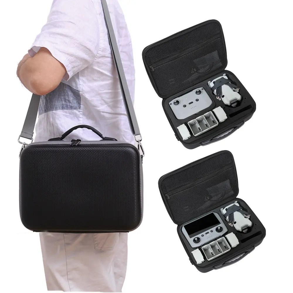 TBD0604581401A For DJI MINI 4 PRO Suitcase Backpack Messenger Bag Organizer(Pu Diamond Pattern) - Image 1