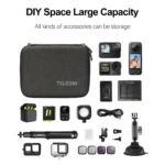 TELESIN GP-PRC-213 Sports Camera Universal Medium Storage Bag Carrying Case - Image 11