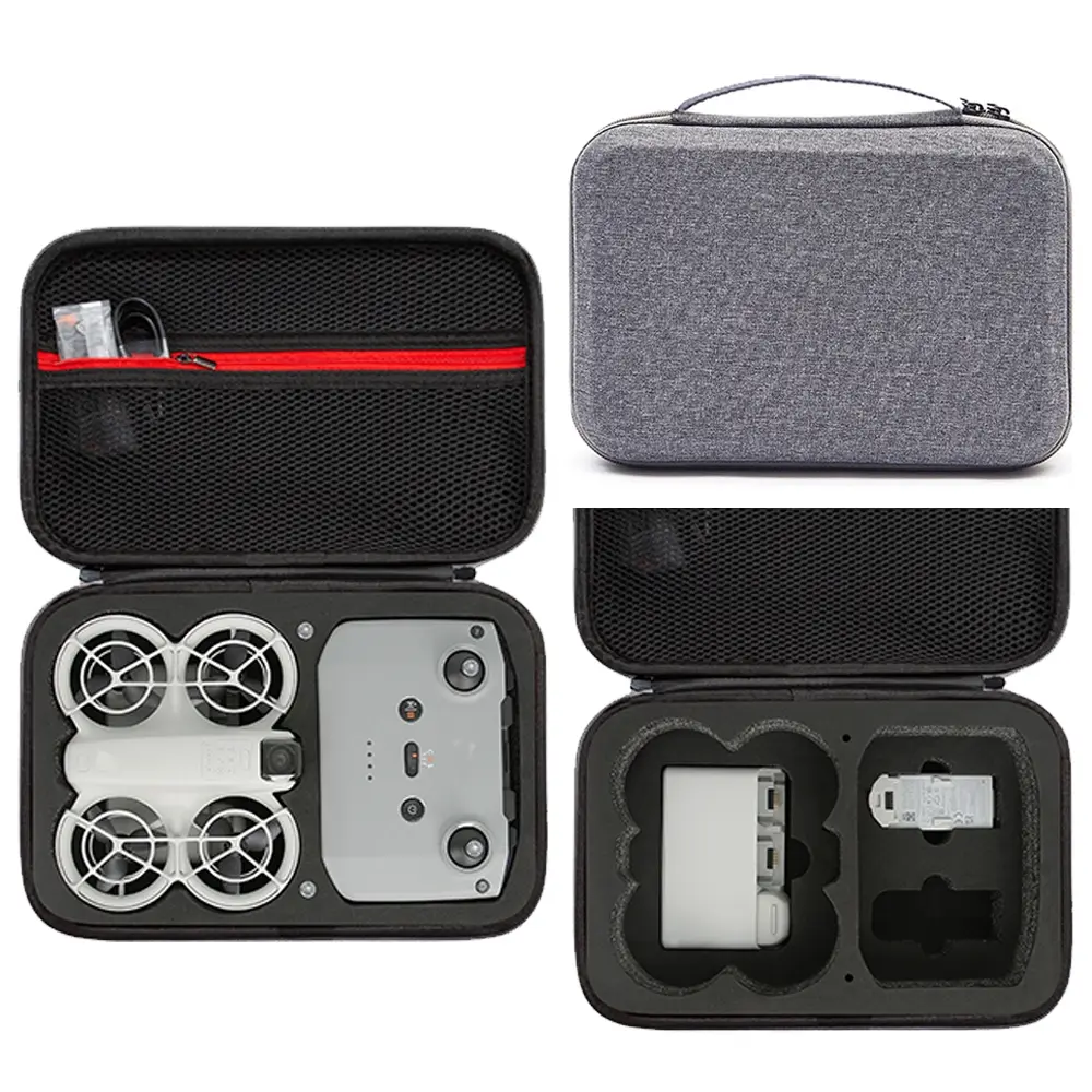 TBD0605220801B For DJI Neo Fly More Combo Carrying Case Handbag Protective Box(Gray + Black Inner) - Image 1