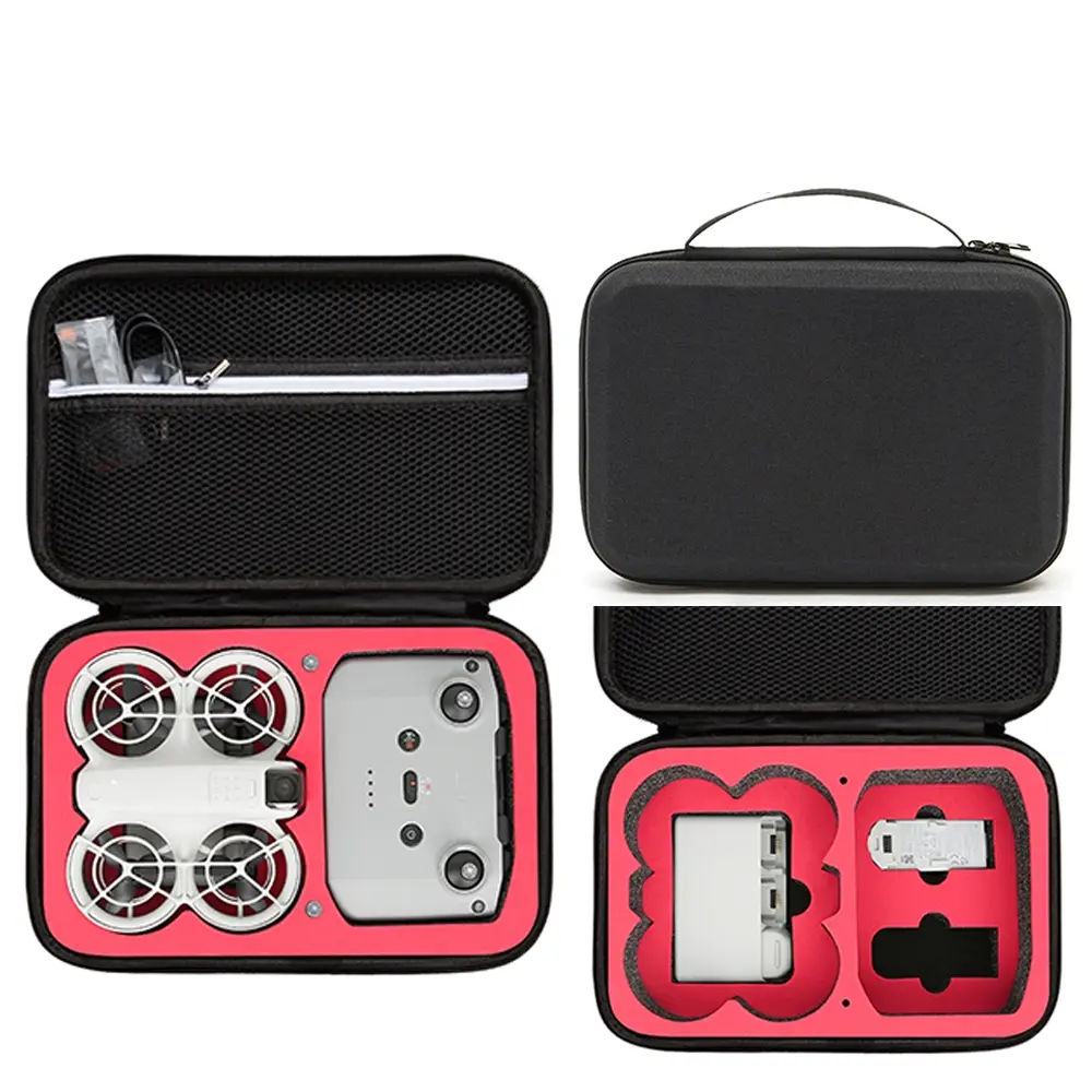 TBD0605220801C For DJI Neo Fly More Combo Carrying Case Handbag Protective Box(Black + Red Inner) - Image 1