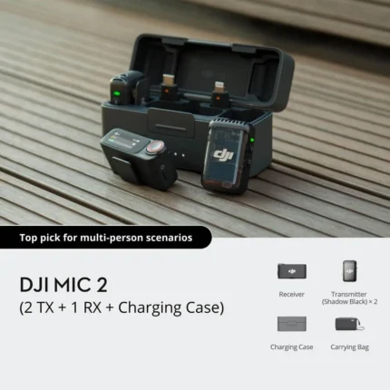 Original DJI Mic 2 (2 TX + 1 RX + Charging Case)