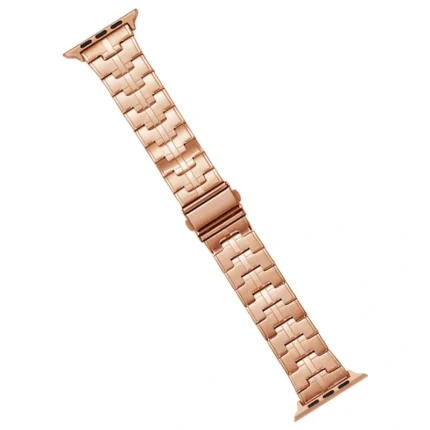 For Apple Watch SE 2023 40mm Stainless Steel Watch Band(Rose Gold)