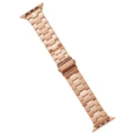 For Apple Watch Series 8 45mm Stainless Steel Watch Band(Rose Gold)