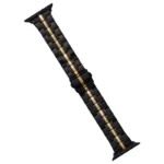 For Apple Watch Series 6 40mm Stainless Steel Watch Band(Black Gold)