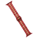 For Apple Watch Series 6 44mm Stainless Steel Watch Band(Red Yelllow)