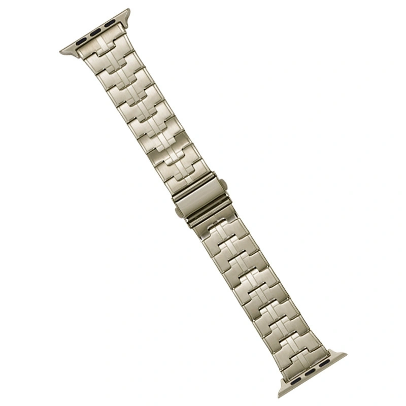 EDA006243219J For Apple Watch Series 4 44mm Stainless Steel Watch Band(Titanium) - Image 1