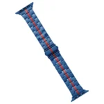 For Apple Watch Series 2 38mm Stainless Steel Watch Band(Blue Red)