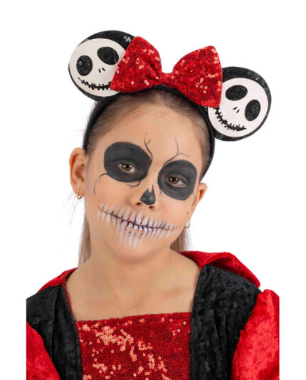 Αποκριάτικη Στέκα Ποντικούλα Με Φιόγκο Halloween