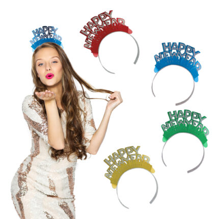 Στέκα Happy New Year Πολύχρωμες 25 τεμάχια